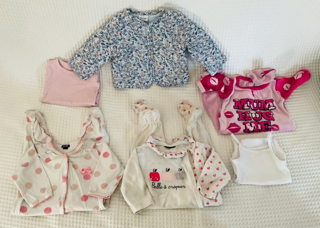🔥-20%🔥 Joli lot bébé Tape à l’œil veste pyjamas body 1/9mois